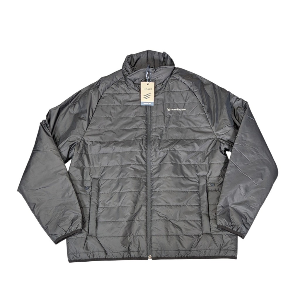 United By Blue Mens BisonShield Insulated Puffer Jacket Gray Large NWT